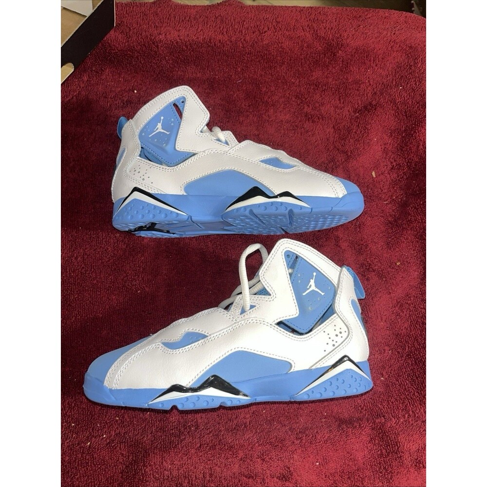 Jordan True Flight Ps 2.5y 343796-140 White University Blue And Black Carolinas